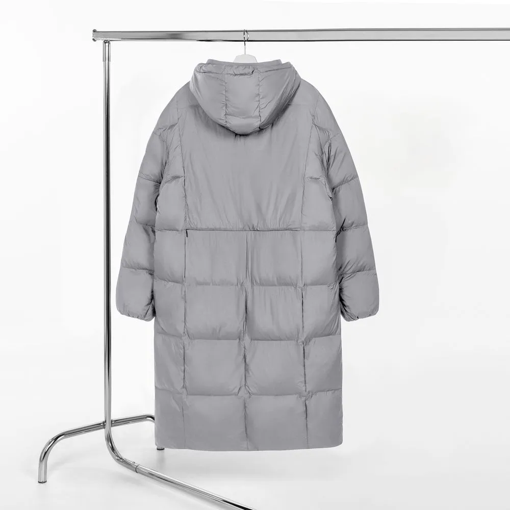 Пуховик унисекс Kapsula, серый заказать онлайн с вашим дизайном на заказ в Москве и области