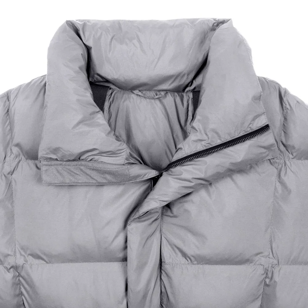 Пуховик унисекс Kapsula, серый заказать онлайн с вашим дизайном на заказ в Москве и области