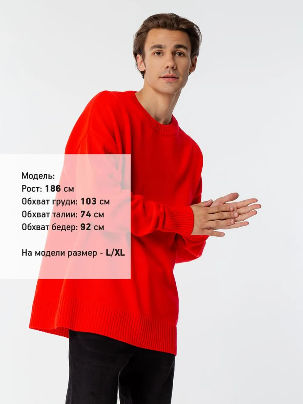 Джемпер оверсайз унисекс Stated в сумке, красный, размер L/XL заказать онлайн с вашим дизайном на заказ в Москве и области