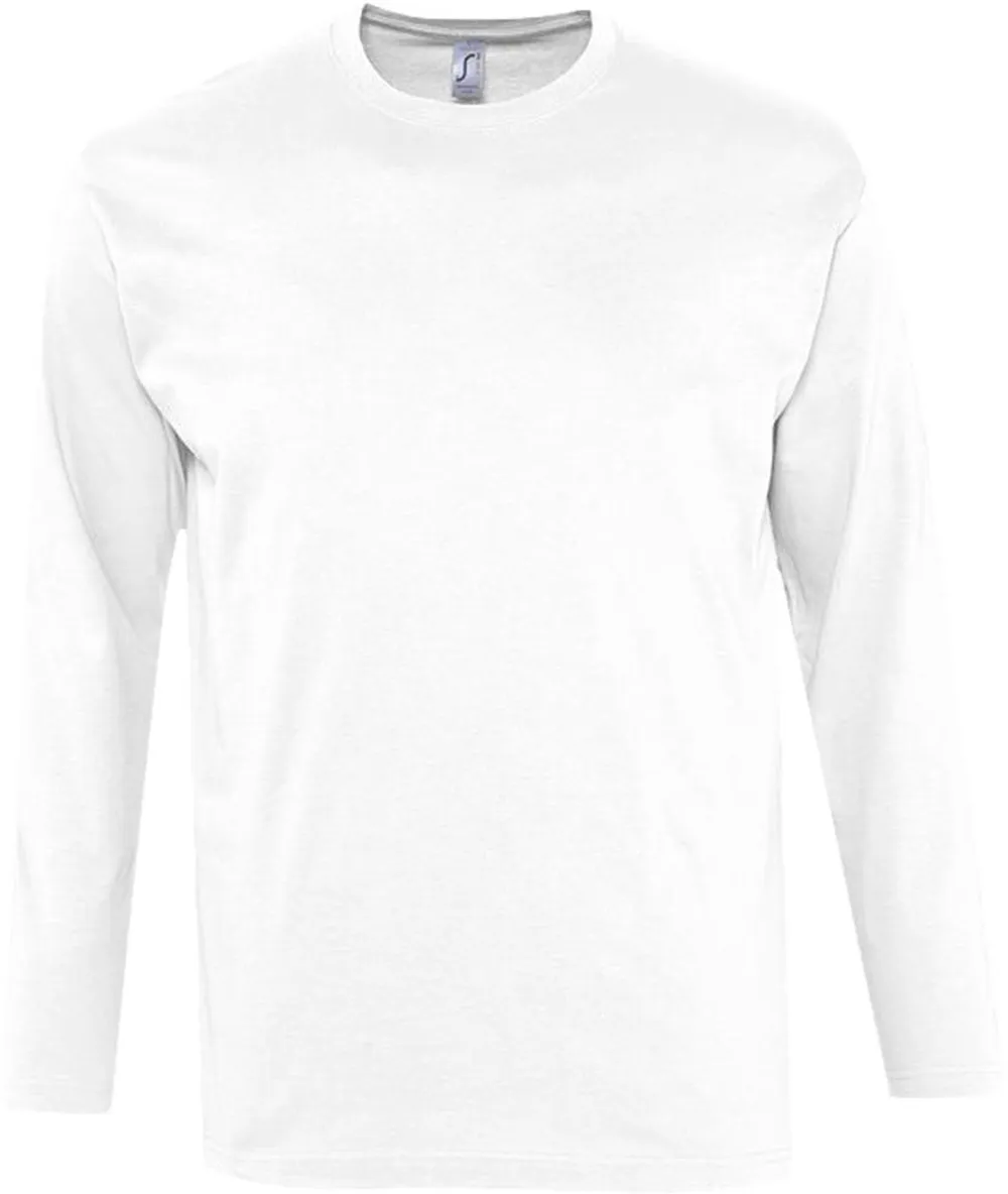 Футболка с длинным рукавом Monarch 150, белая заказать онлайн с вашим дизайном на заказ в Москве и области