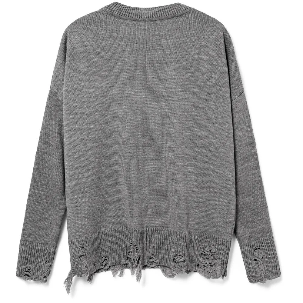 Джемпер оверсайз унисекс Grunge в сумке, серый, размер L/XL заказать онлайн с вашим дизайном на заказ в Москве и области