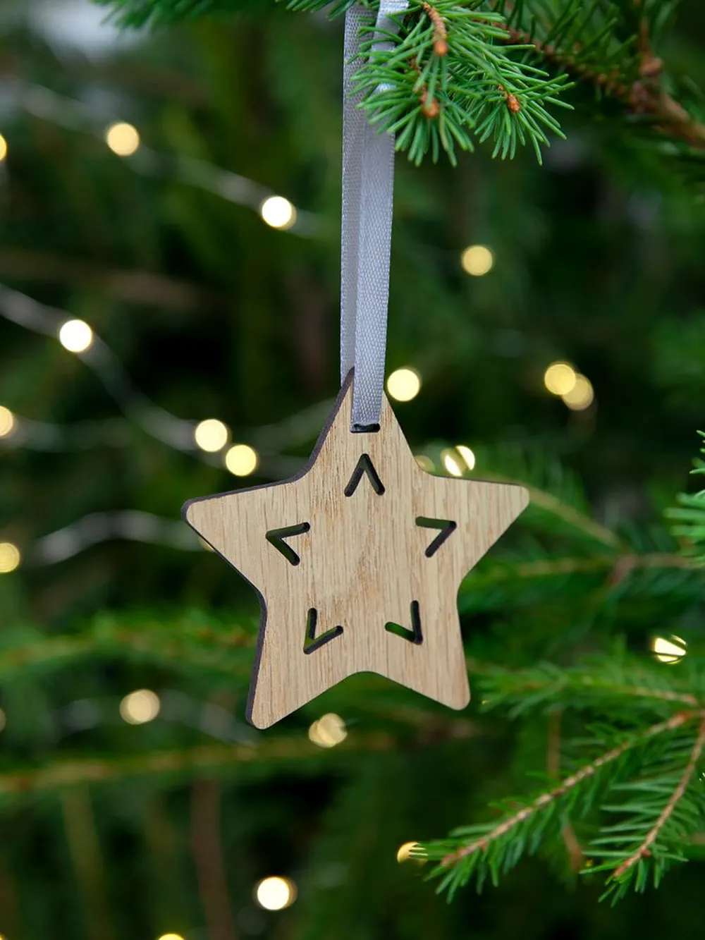 Деревянная подвеска Christmate, звезда заказать онлайн с вашим дизайном на заказ в Москве и области