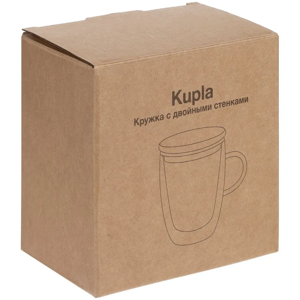 Кружка с двойными стенками Kupla с бамбуковой крышкой заказать онлайн с вашим дизайном на заказ в Москве и области
