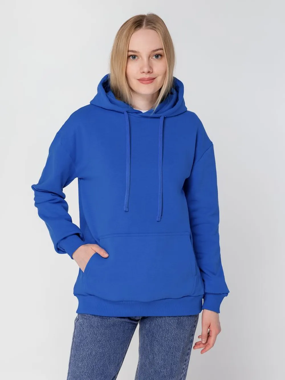 Худи Kirenga Heavy 2.0, ярко-синее, размер XS заказать онлайн с вашим дизайном на заказ в Москве и области