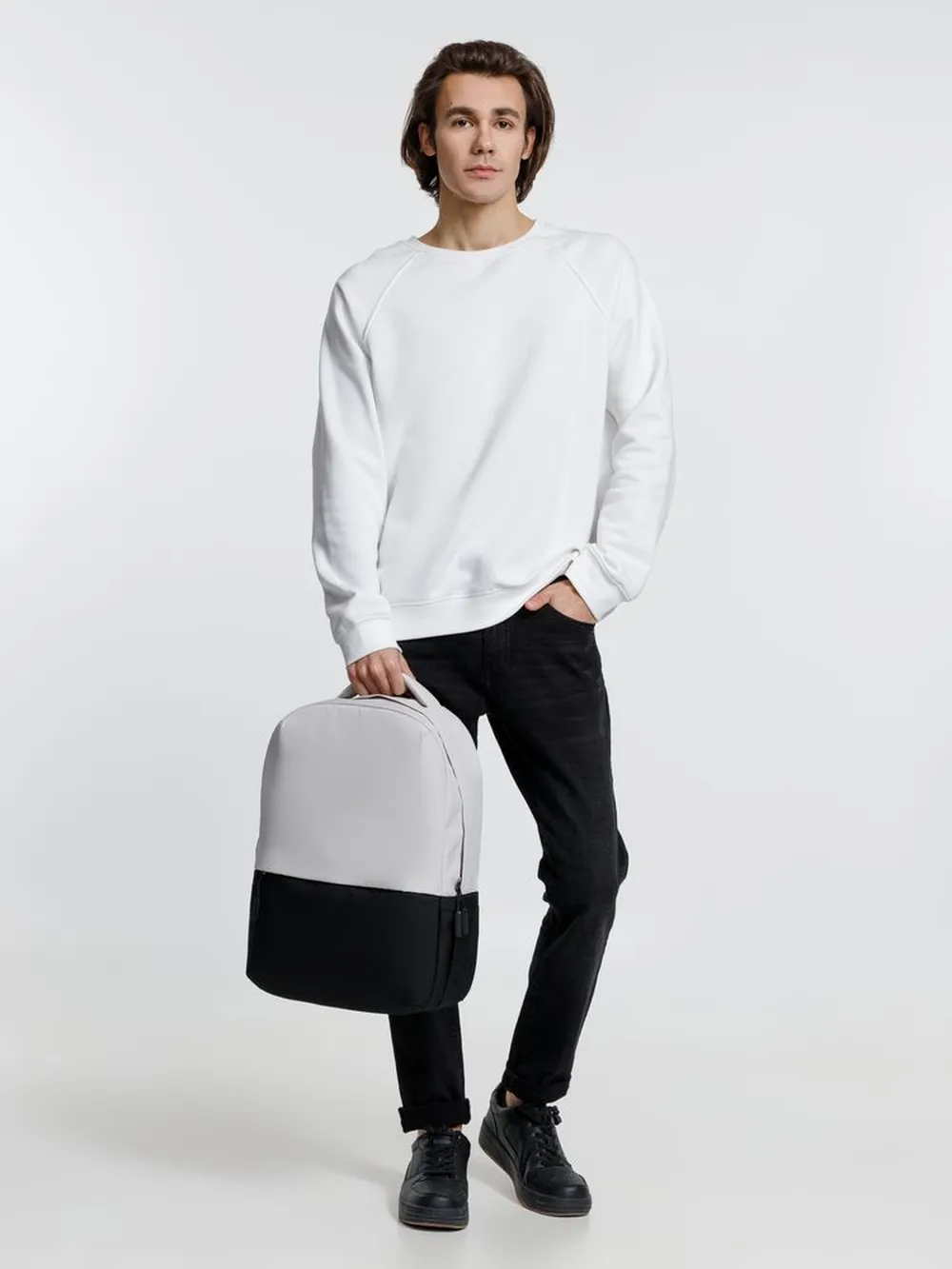 Рюкзак Twindale, серый с черным заказать онлайн с вашим дизайном на заказ в Москве и области