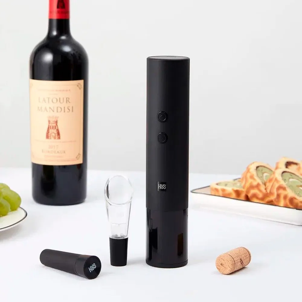 Винный набор HuoHou Electric Wine Bottle Opener 4 in 1, черный заказать онлайн с вашим дизайном на заказ в Москве и области