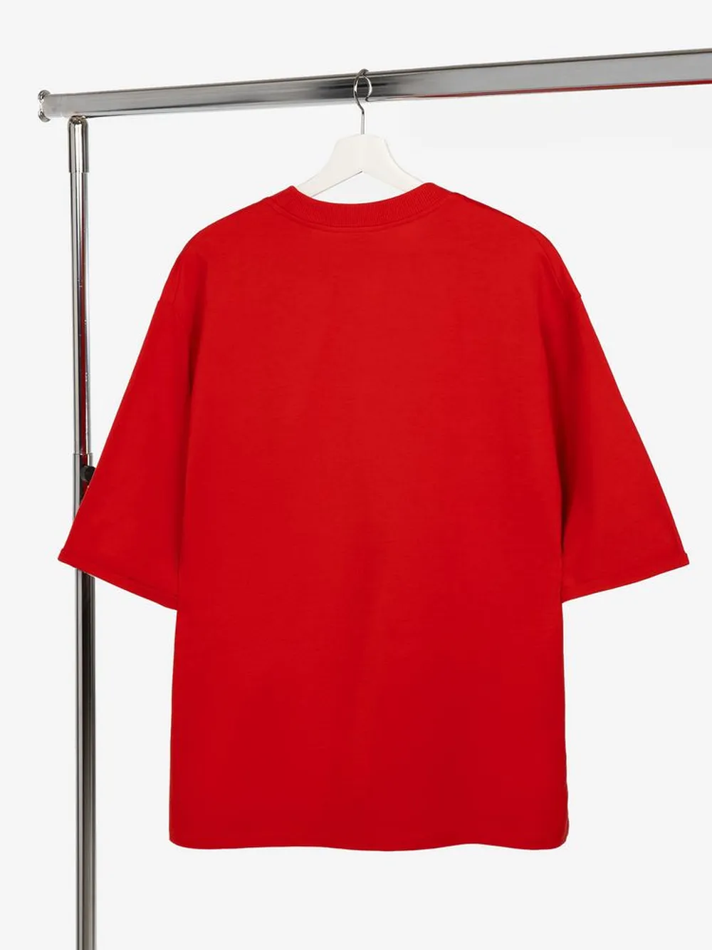 Футболка оверсайз унисекс Kosmos 2.0, красная заказать онлайн с вашим дизайном на заказ в Москве и области