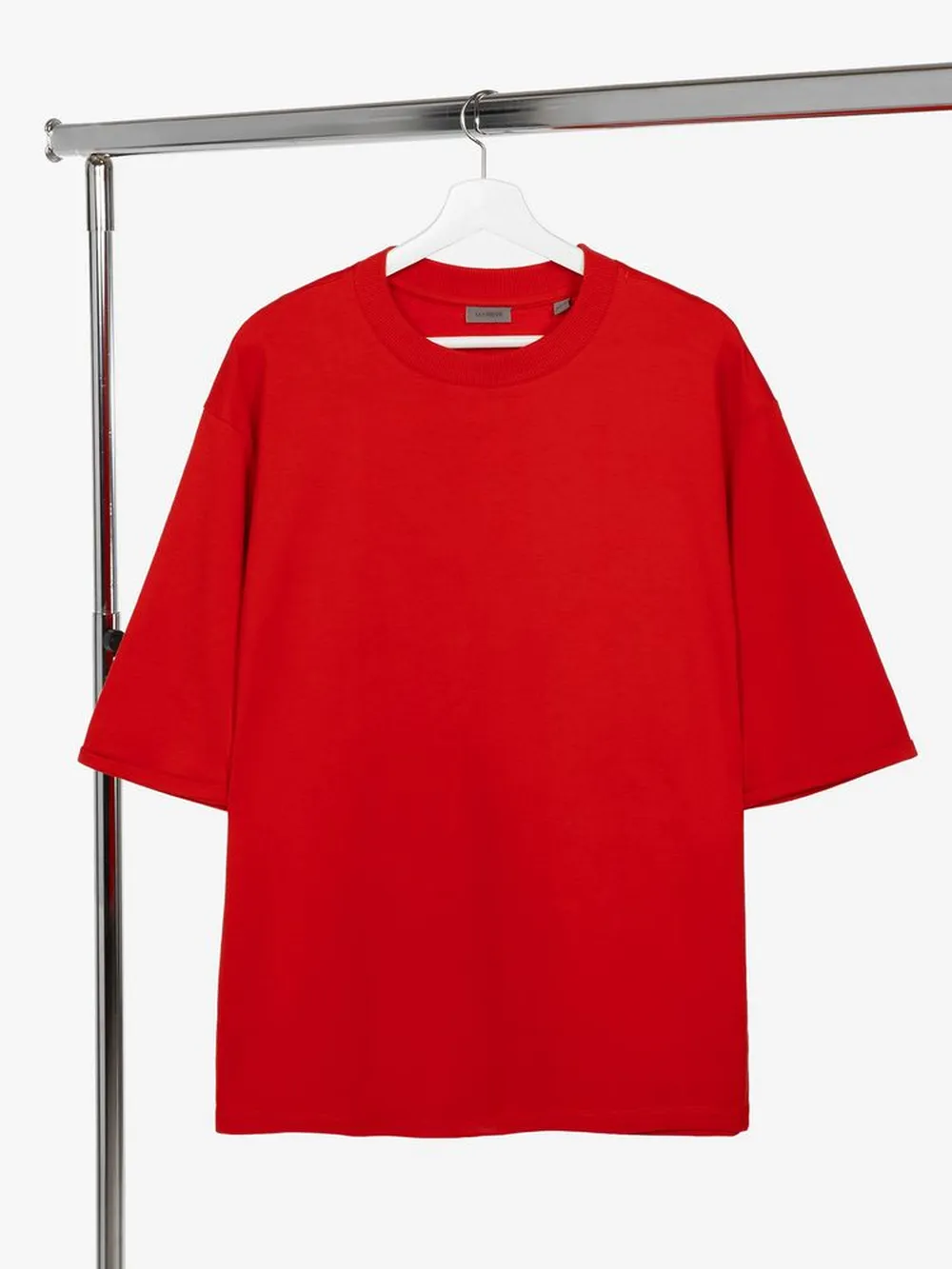 Футболка оверсайз унисекс Kosmos 2.0, красная, размер XS/S заказать онлайн с вашим дизайном на заказ в Москве и области