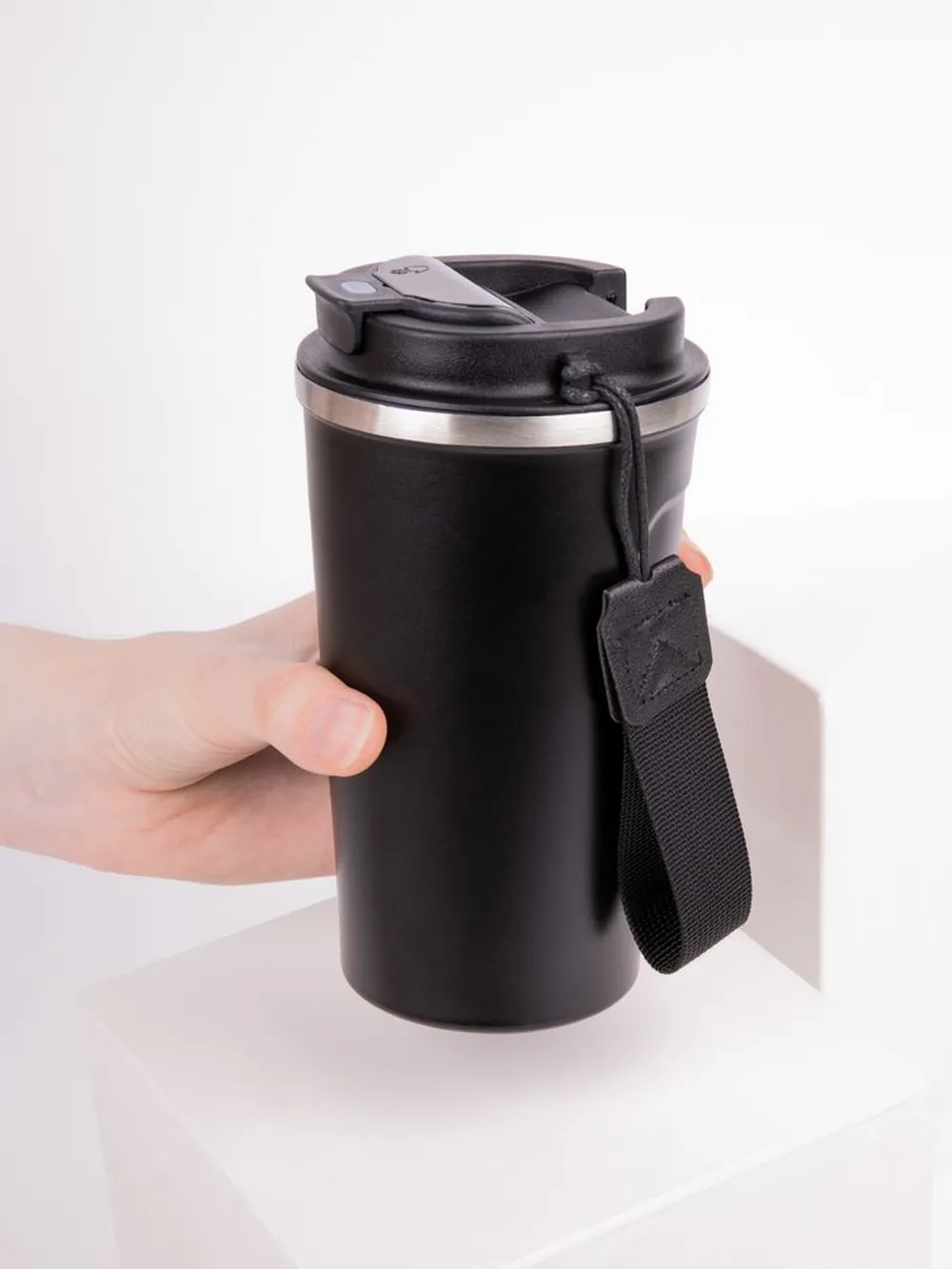 Смарт-стакан с заменяемой батареей tellMug, ver.2, черный заказать онлайн с вашим дизайном на заказ в Москве и области