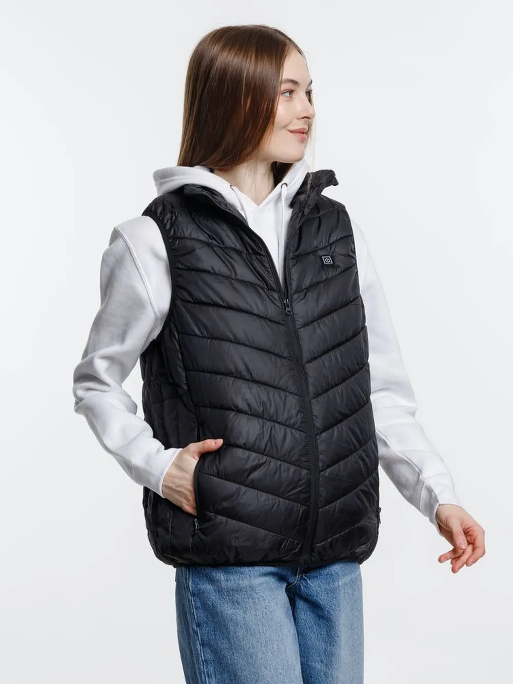 Жилет с подогревом Thermalli Valmorel, черный, размер 4XL заказать онлайн с вашим дизайном на заказ в Москве и области