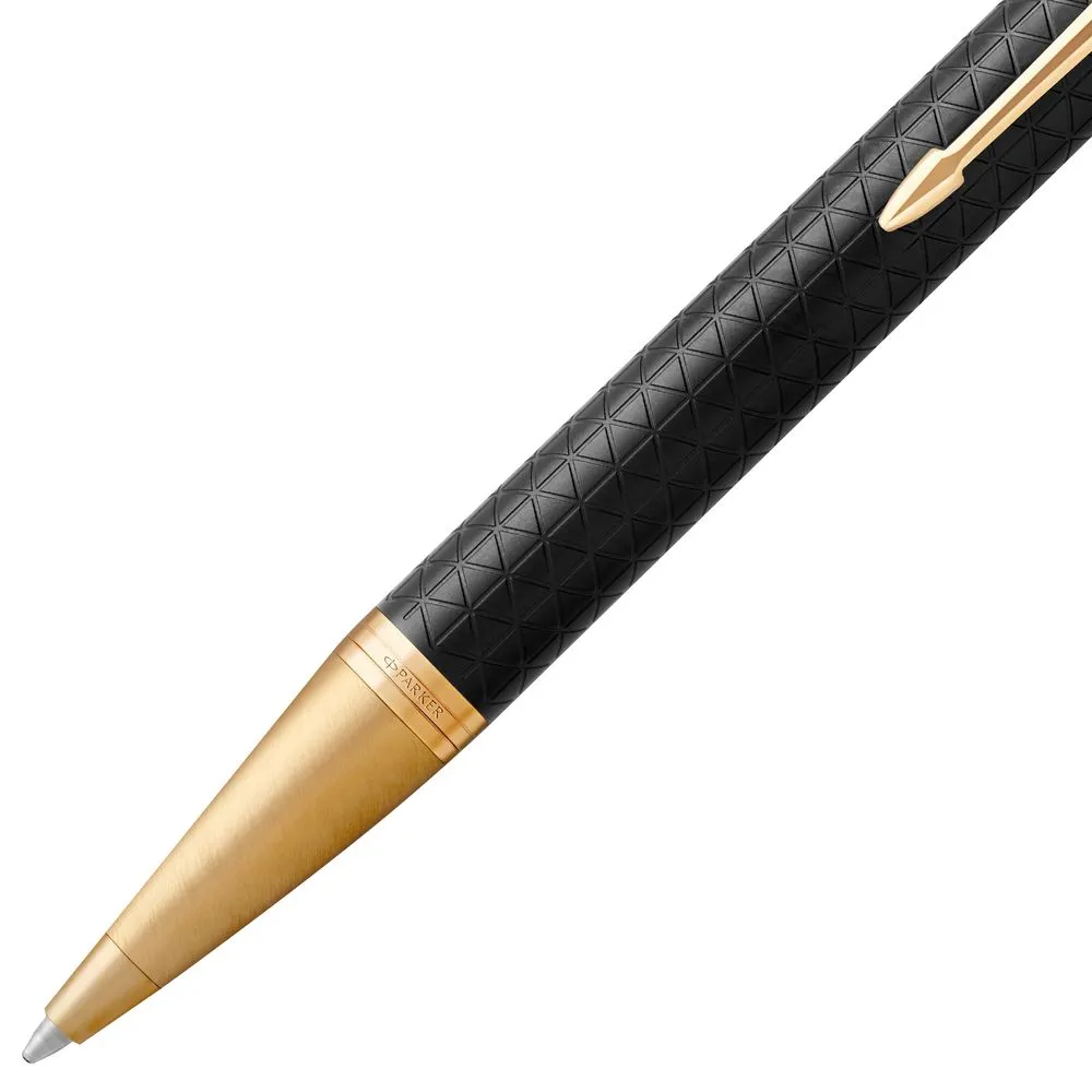Ручка шариковая Parker IM Premium Black/Gold GT заказать онлайн с вашим дизайном на заказ в Москве и области