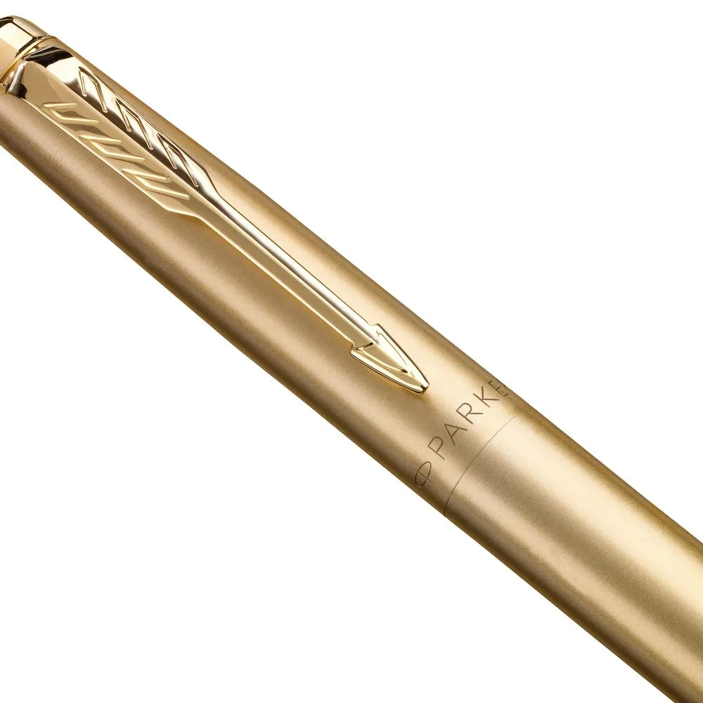 Ручка шариковая Parker Jotter XL Monochrome Gold, золотистая заказать онлайн с вашим дизайном на заказ в Москве и области
