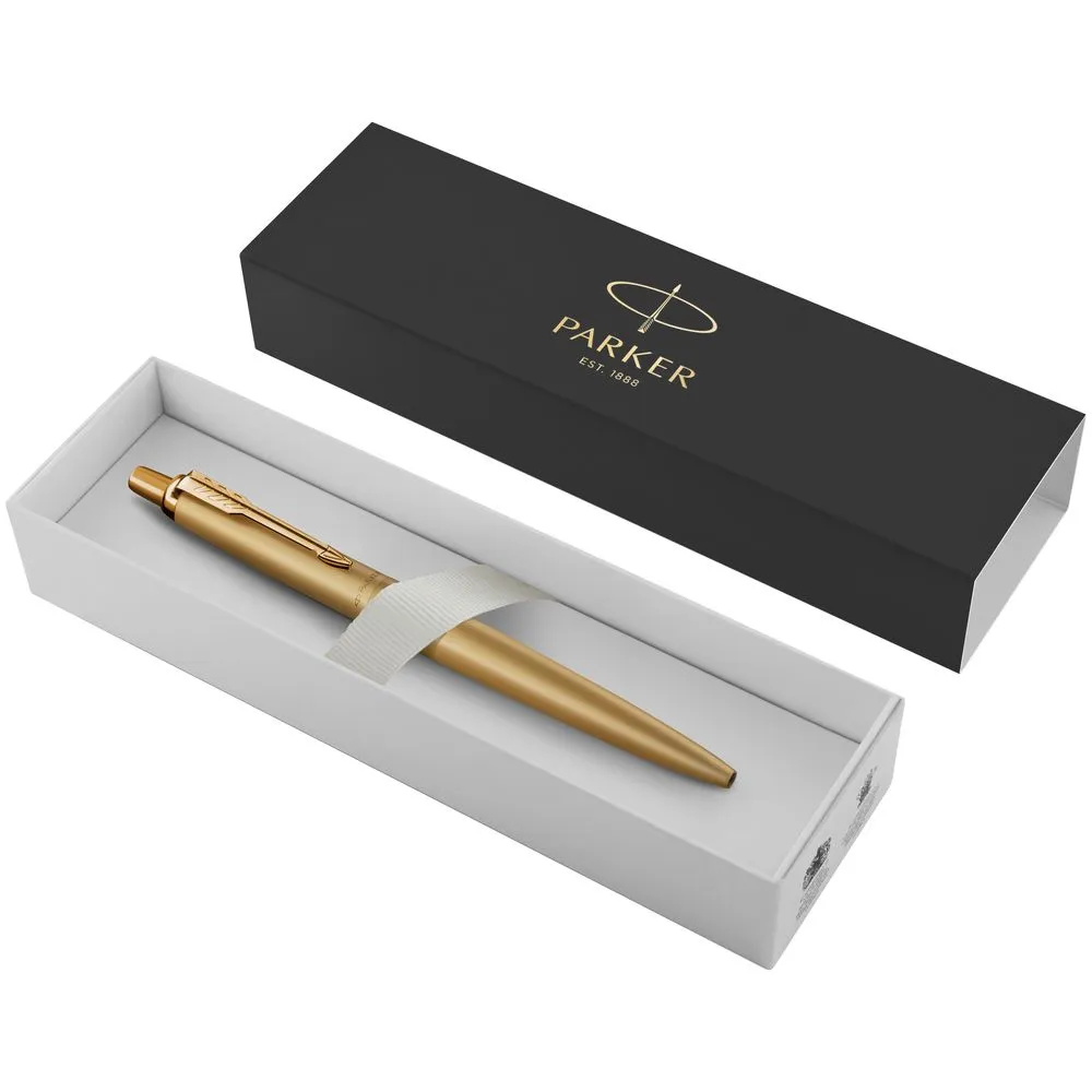Ручка шариковая Parker Jotter XL Monochrome Gold, золотистая заказать онлайн с вашим дизайном на заказ в Москве и области