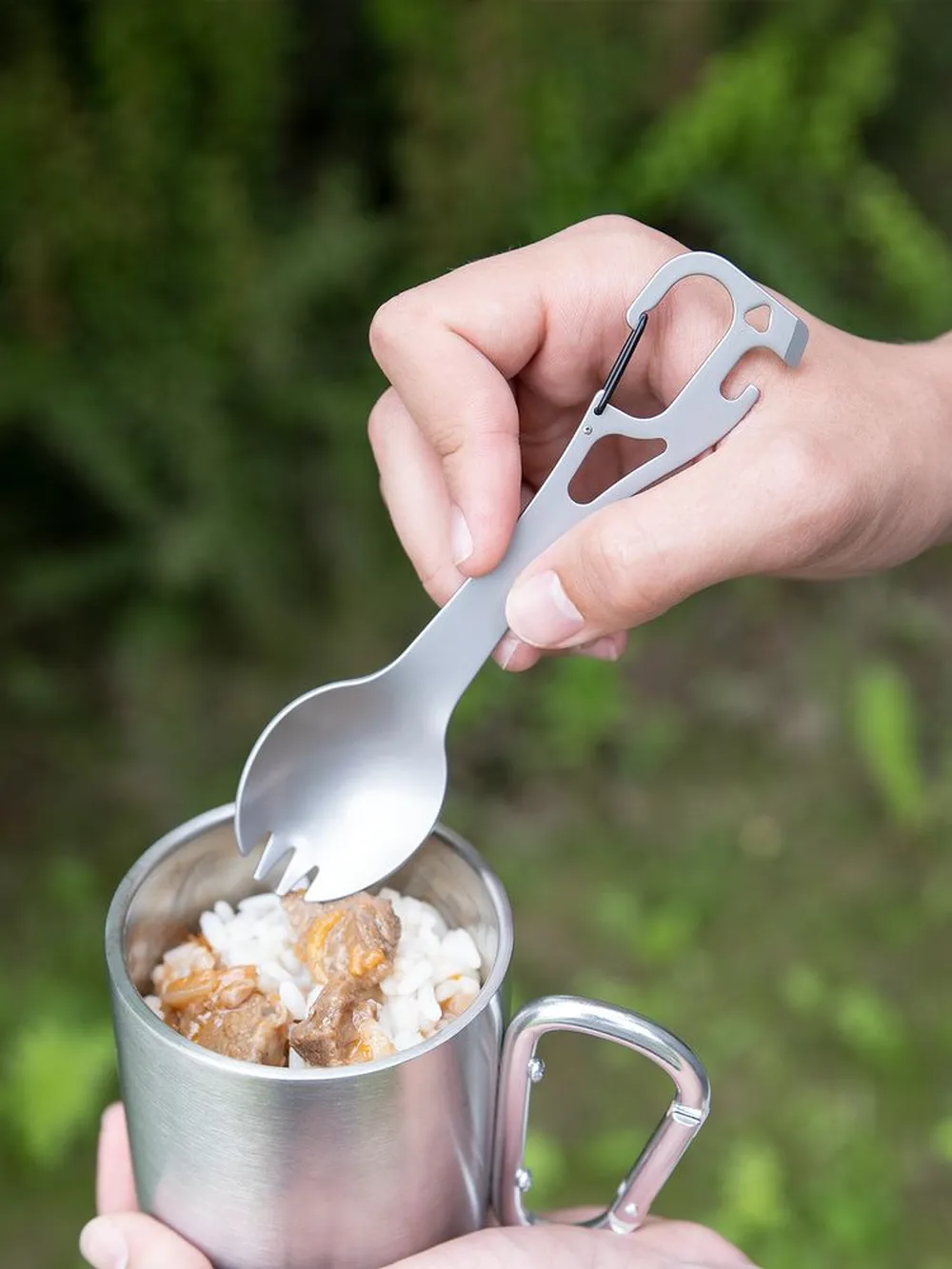 Походный столовый прибор Twin Win, стальной заказать онлайн с вашим дизайном на заказ в Москве и области