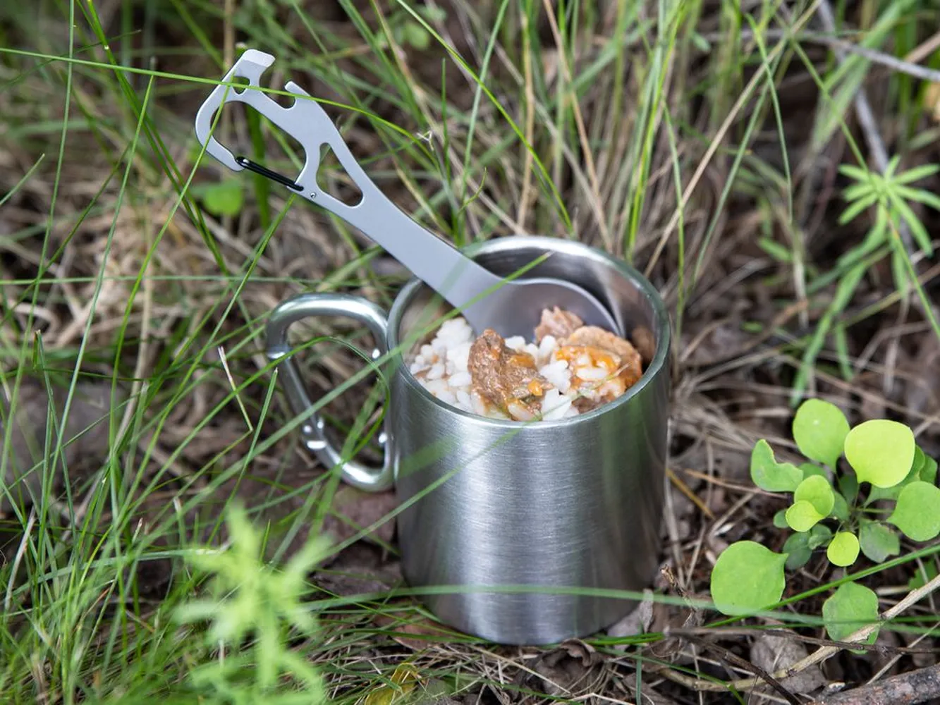 Походный столовый прибор Twin Win, стальной заказать онлайн с вашим дизайном на заказ в Москве и области