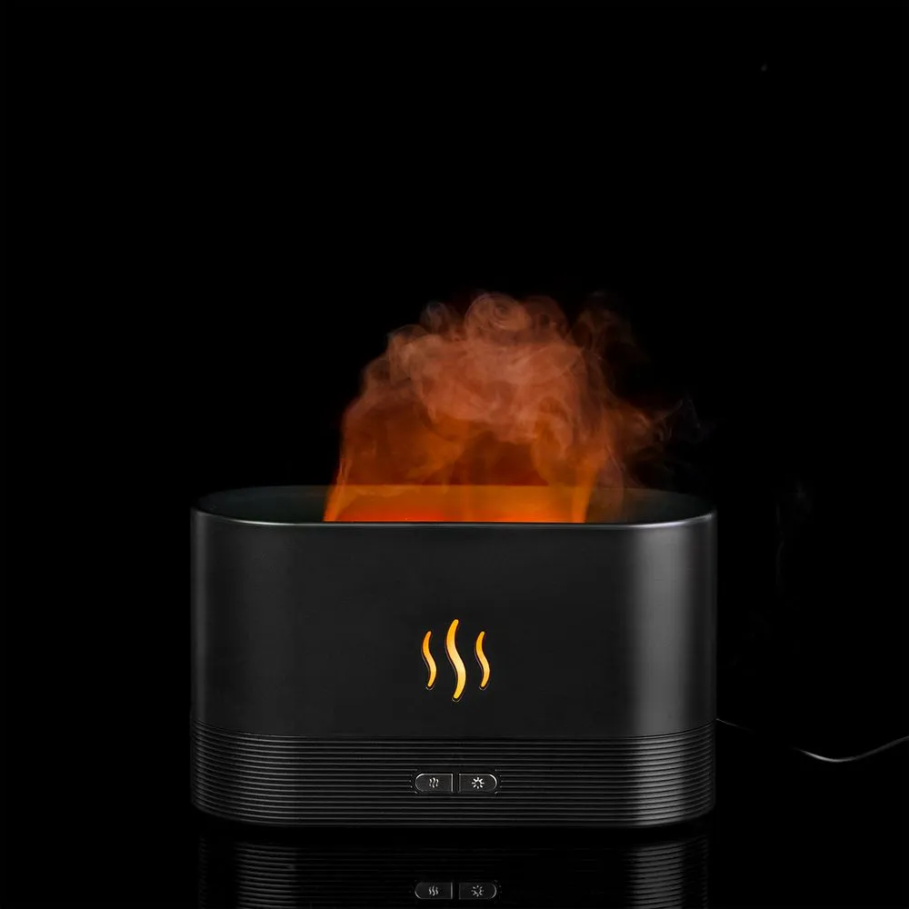 Увлажнитель-ароматизатор с имитацией пламени Fuego ver.2, черный заказать онлайн с вашим дизайном на заказ в Москве и области