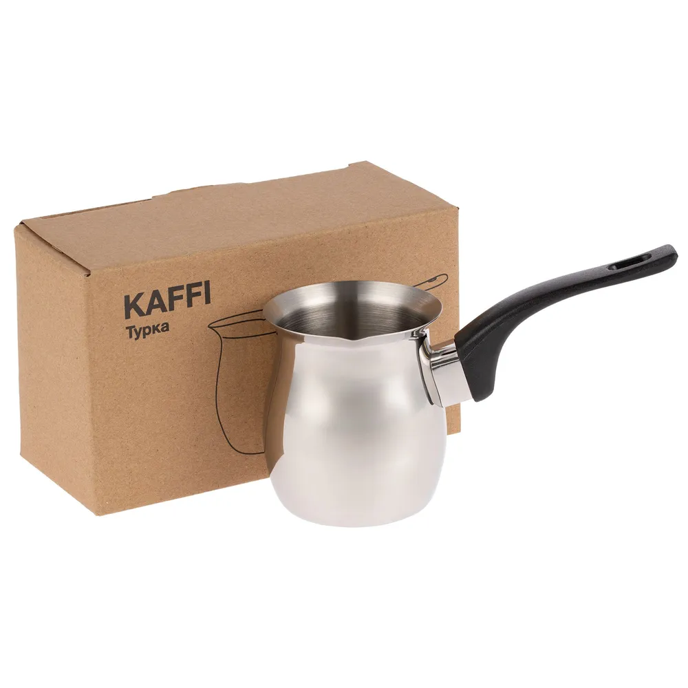 Турка Kaffi, ver.2, серебристая заказать онлайн с вашим дизайном на заказ в Москве и области