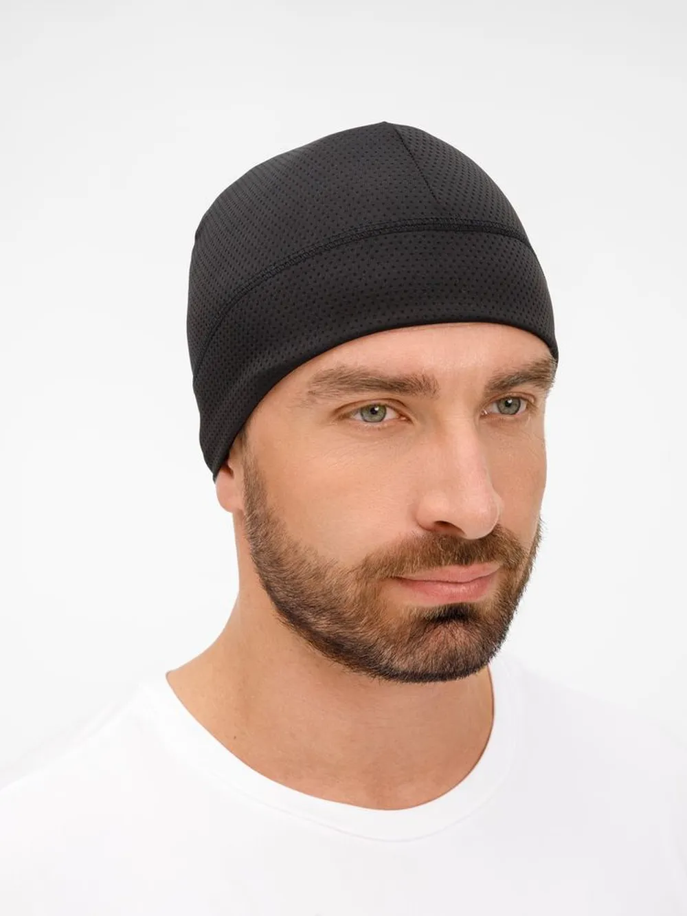 Шапка спортивная GoHead, черная заказать онлайн с вашим дизайном на заказ в Москве и области