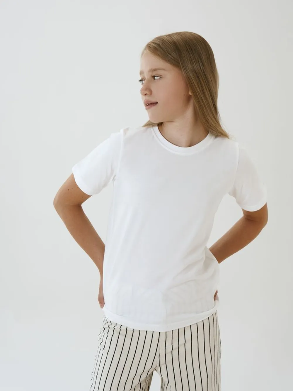 Футболка детская T-Bolka Kids, белая (белоснежная) заказать онлайн с вашим дизайном на заказ в Москве и области