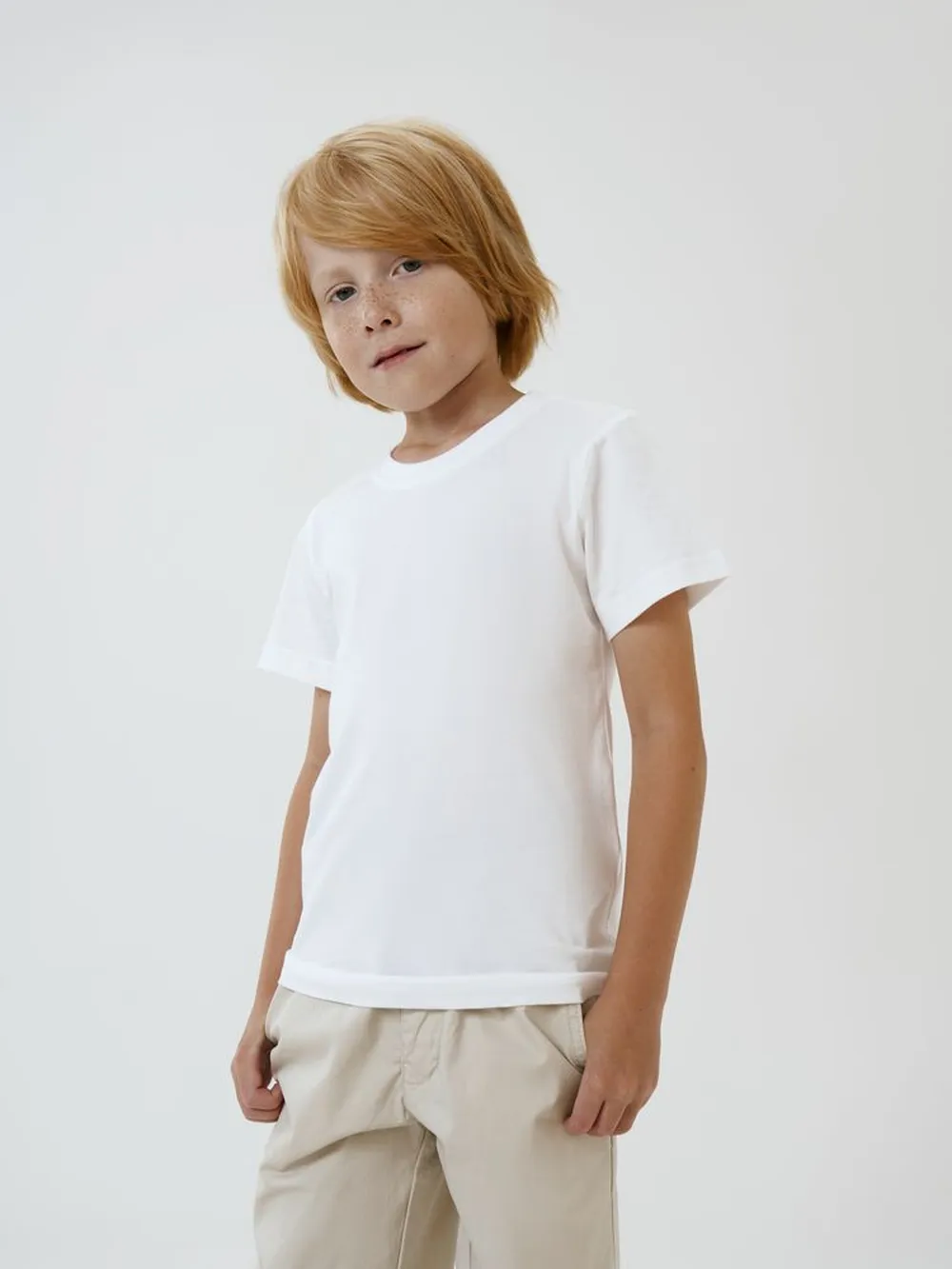 Футболка детская T-Bolka Kids, белая (белоснежная), 6 лет заказать онлайн с вашим дизайном на заказ в Москве и области