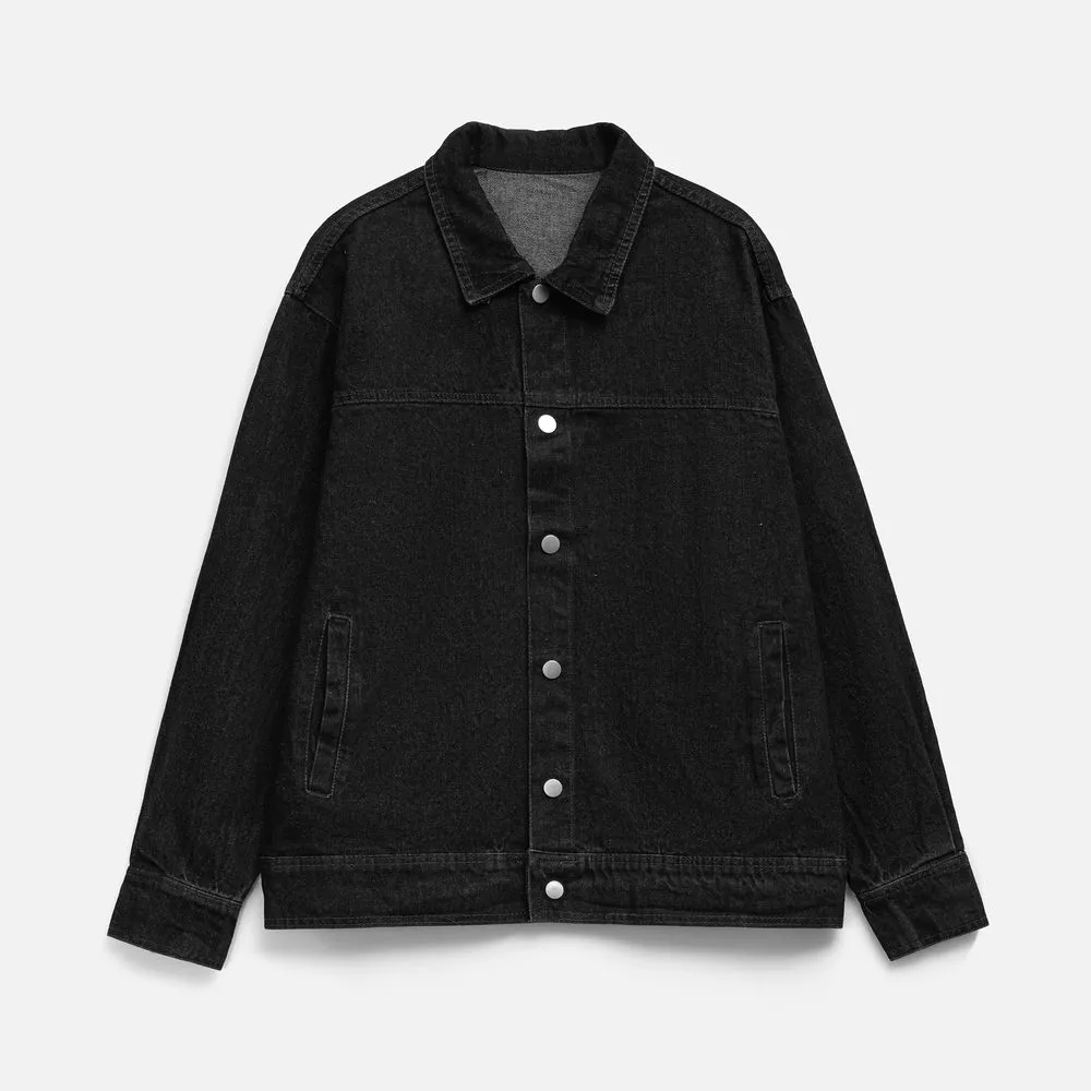 Куртка джинсовая O1, черная, размер 3XL/4XL заказать онлайн с вашим дизайном на заказ в Москве и области