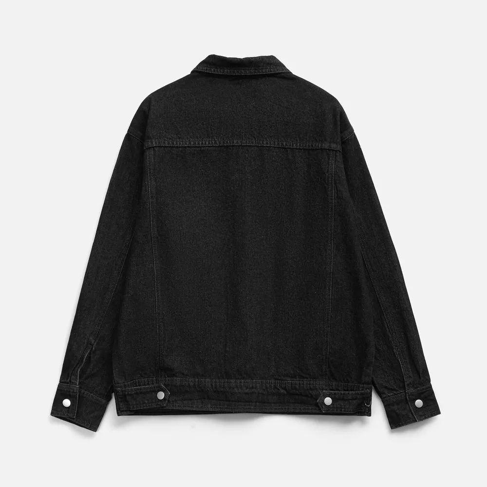 Куртка джинсовая O1, черная, размер 3XL/4XL заказать онлайн с вашим дизайном на заказ в Москве и области