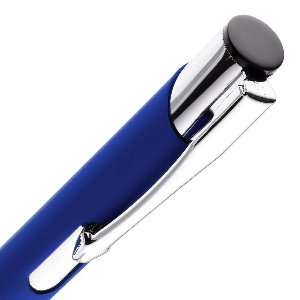 Ручка шариковая Keskus Soft Touch, ярко-синяя заказать онлайн с вашим дизайном на заказ в Москве и области