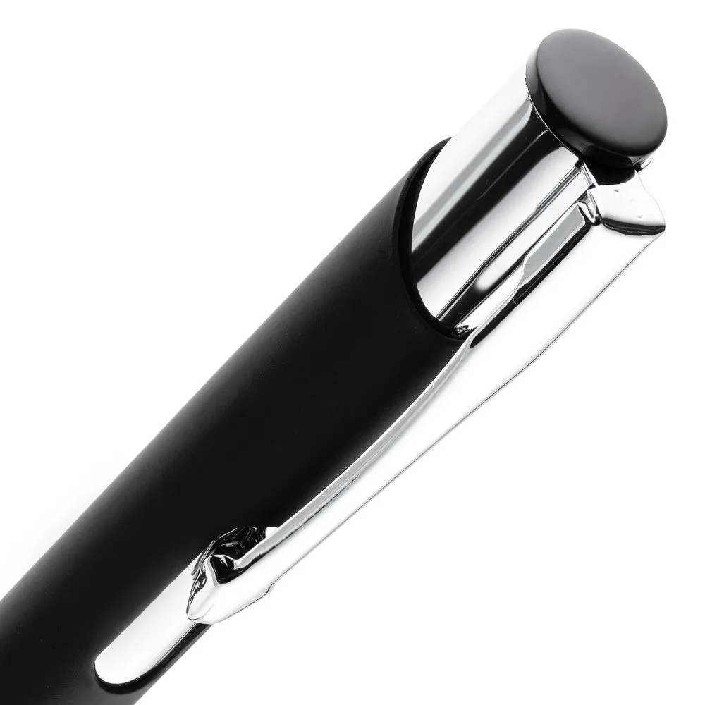 Ручка шариковая Keskus Soft Touch, черная заказать онлайн с вашим дизайном на заказ в Москве и области