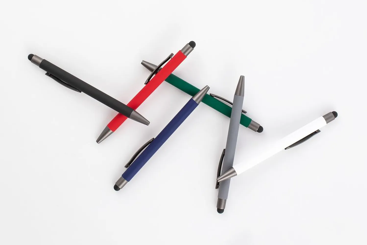 Ручка шариковая Atento Soft Touch Stylus со стилусом, черная заказать онлайн с вашим дизайном на заказ в Москве и области