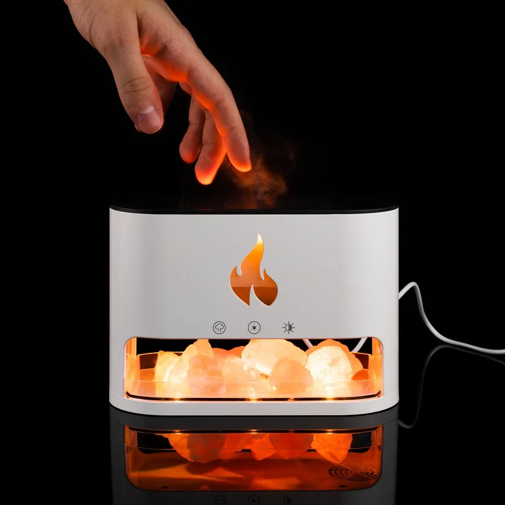 Увлажнитель-ароматизатор Fusion Blaze с имитацией пламени, белый заказать онлайн с вашим дизайном на заказ в Москве и области