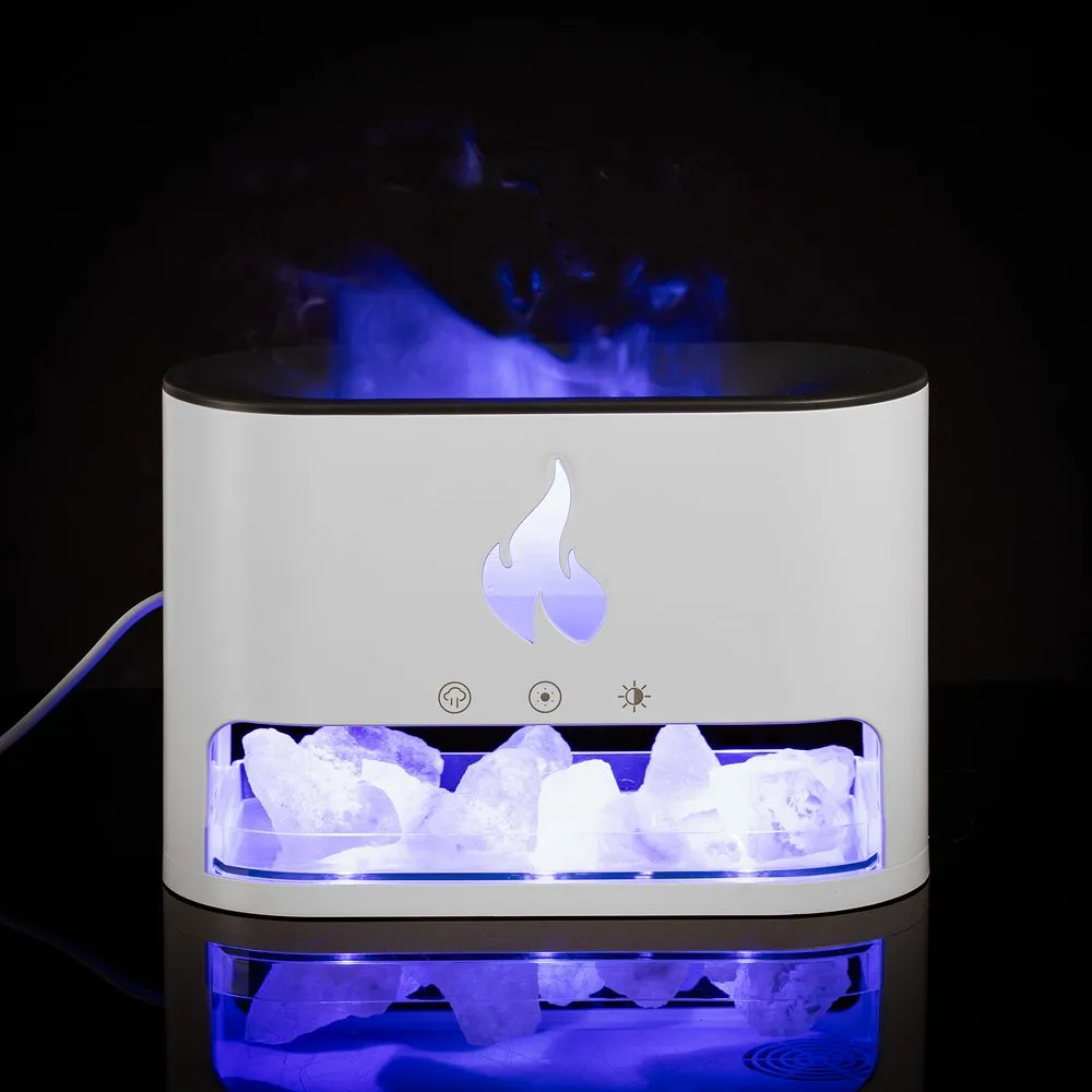 Увлажнитель-ароматизатор Fusion Blaze с имитацией пламени, белый заказать онлайн с вашим дизайном на заказ в Москве и области