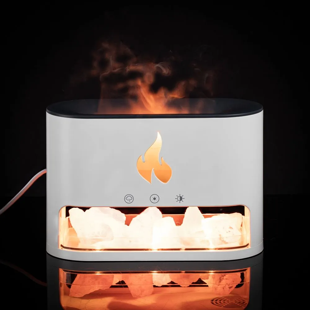 Увлажнитель-ароматизатор Fusion Blaze с имитацией пламени, белый заказать онлайн с вашим дизайном на заказ в Москве и области