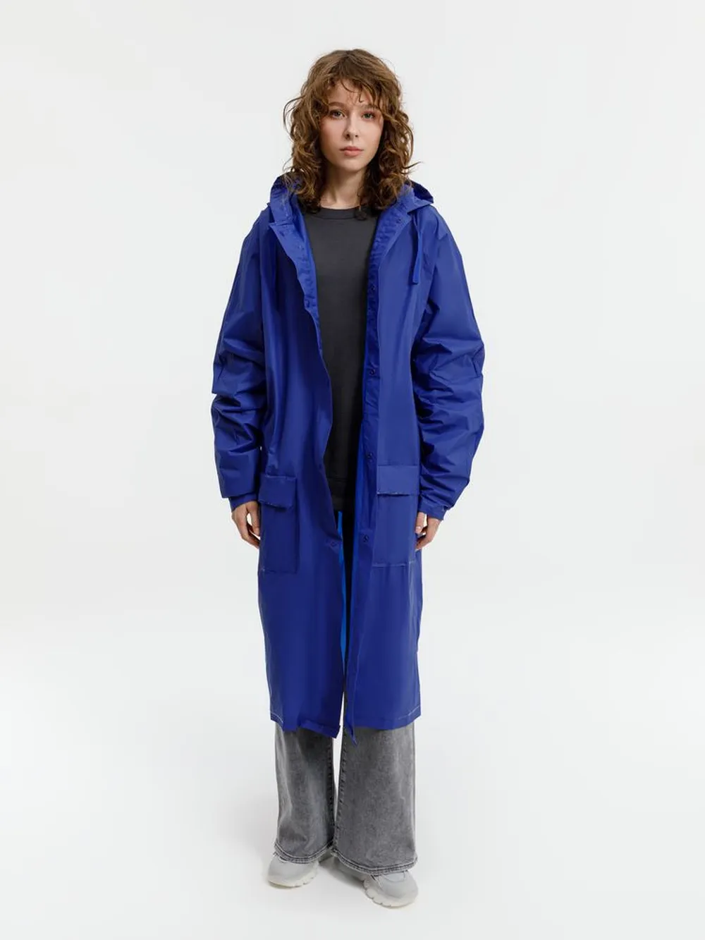 Дождевик RainDrop, ярко-синий, размер 3XL/4XL заказать онлайн с вашим дизайном на заказ в Москве и области