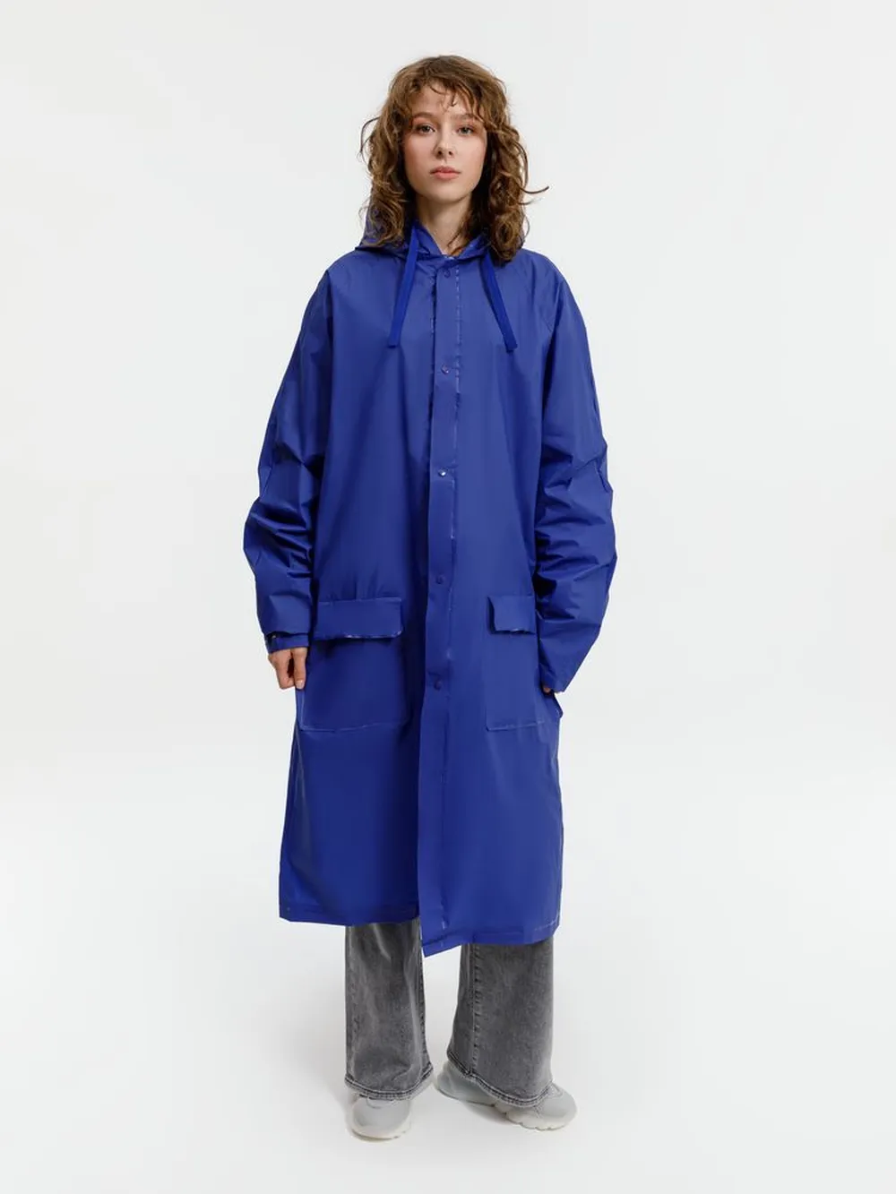 Дождевик RainDrop, ярко-синий, размер 3XL/4XL заказать онлайн с вашим дизайном на заказ в Москве и области