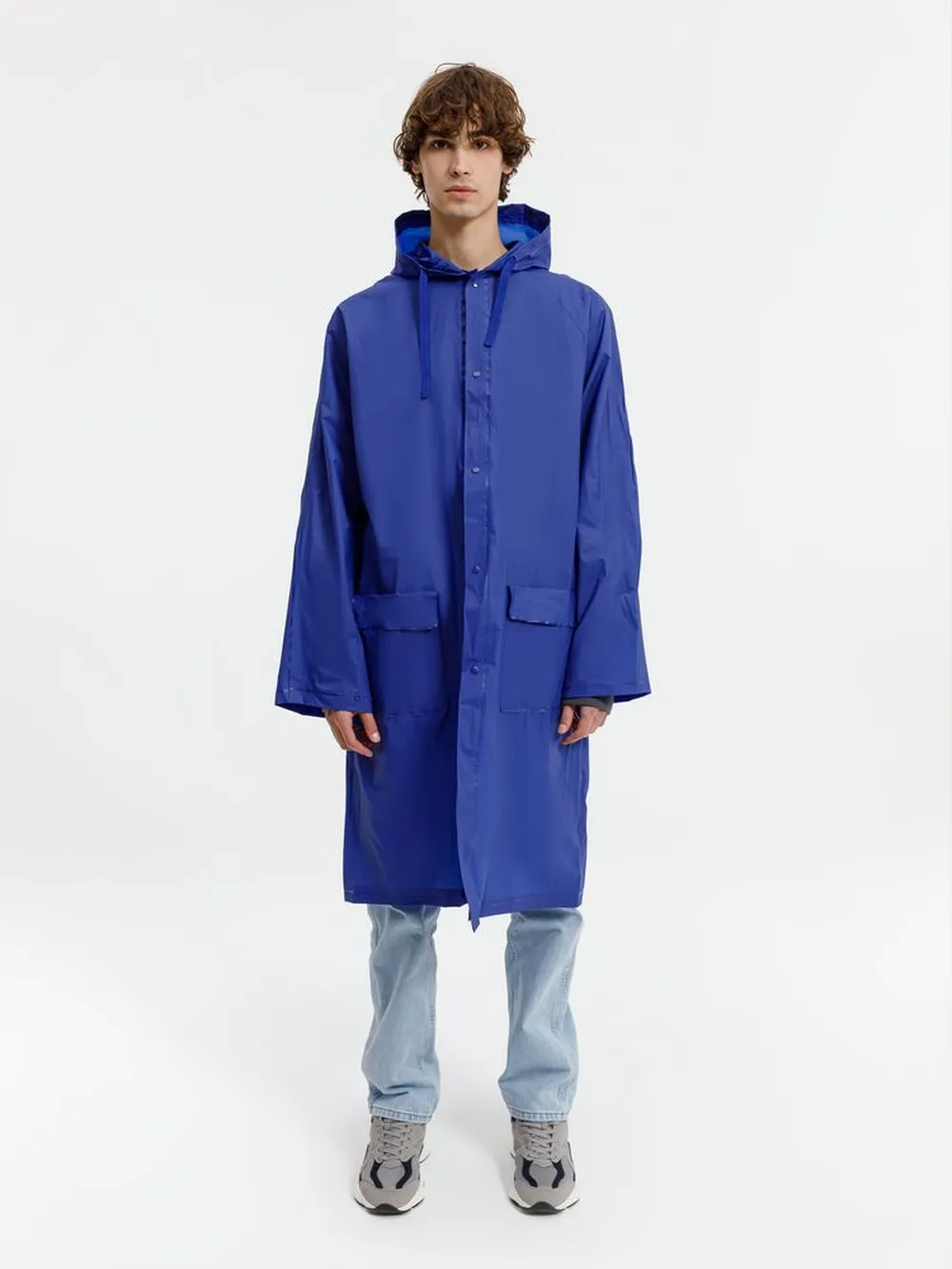 Дождевик RainDrop, ярко-синий, размер 3XL/4XL заказать онлайн с вашим дизайном на заказ в Москве и области