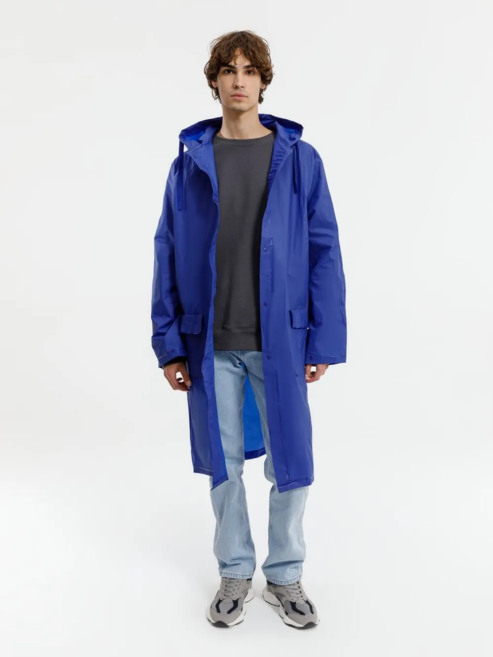 Дождевик RainDrop, ярко-синий, размер 3XL/4XL заказать онлайн с вашим дизайном на заказ в Москве и области