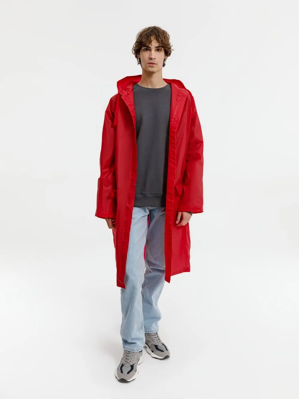 Дождевик RainDrop, красный, размер XL/XXL заказать онлайн с вашим дизайном на заказ в Москве и области