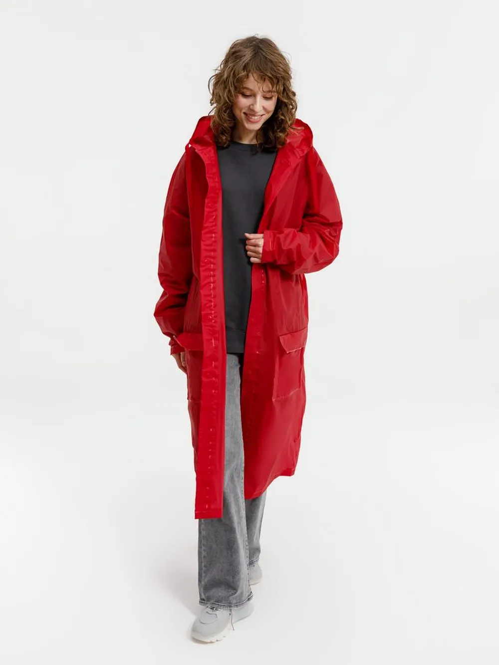 Дождевик RainDrop, красный, размер XL/XXL заказать онлайн с вашим дизайном на заказ в Москве и области