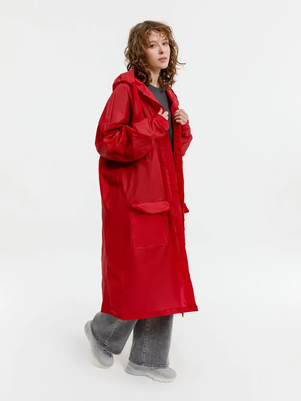 Дождевик RainDrop, красный, размер XL/XXL заказать онлайн с вашим дизайном на заказ в Москве и области