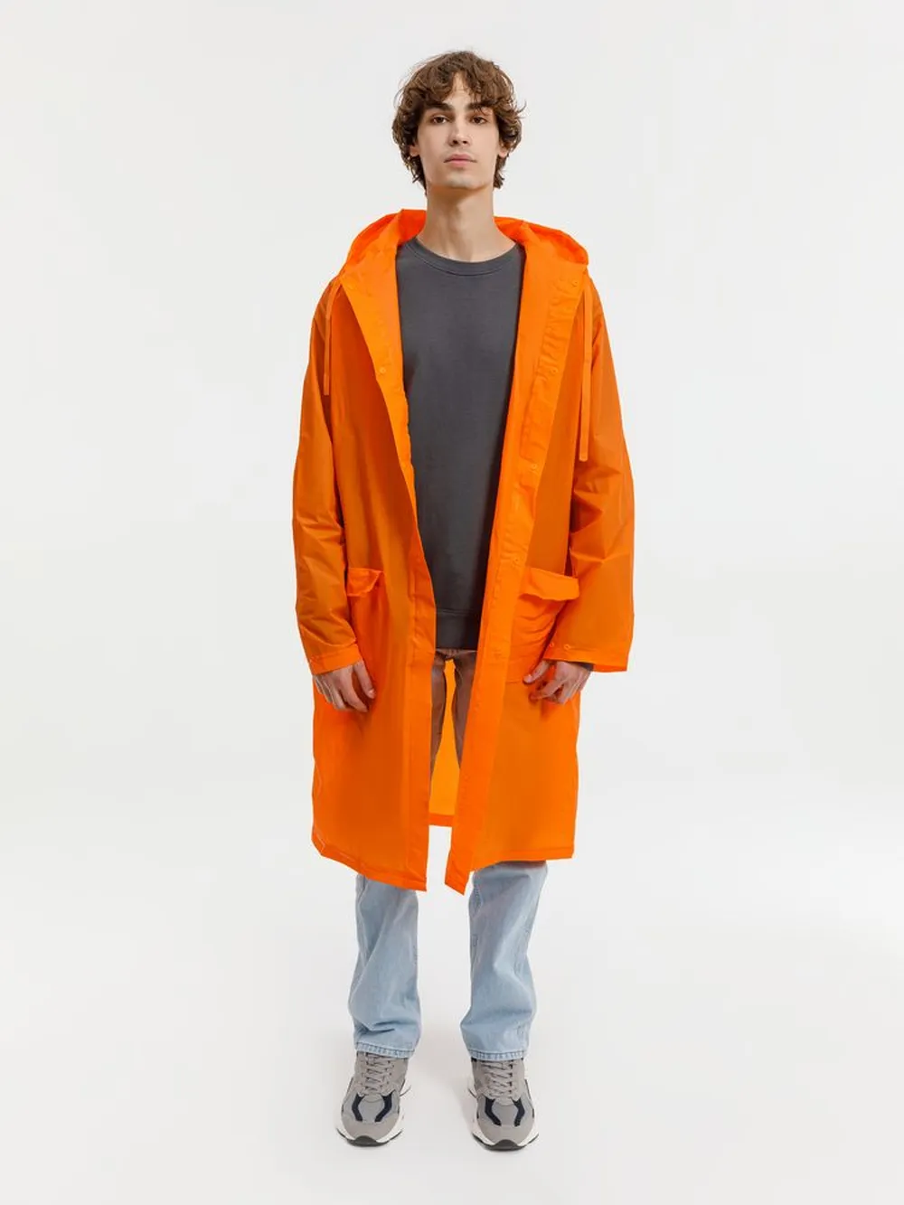 Дождевик RainDrop, оранжевый, размер XL/XXL заказать онлайн с вашим дизайном на заказ в Москве и области