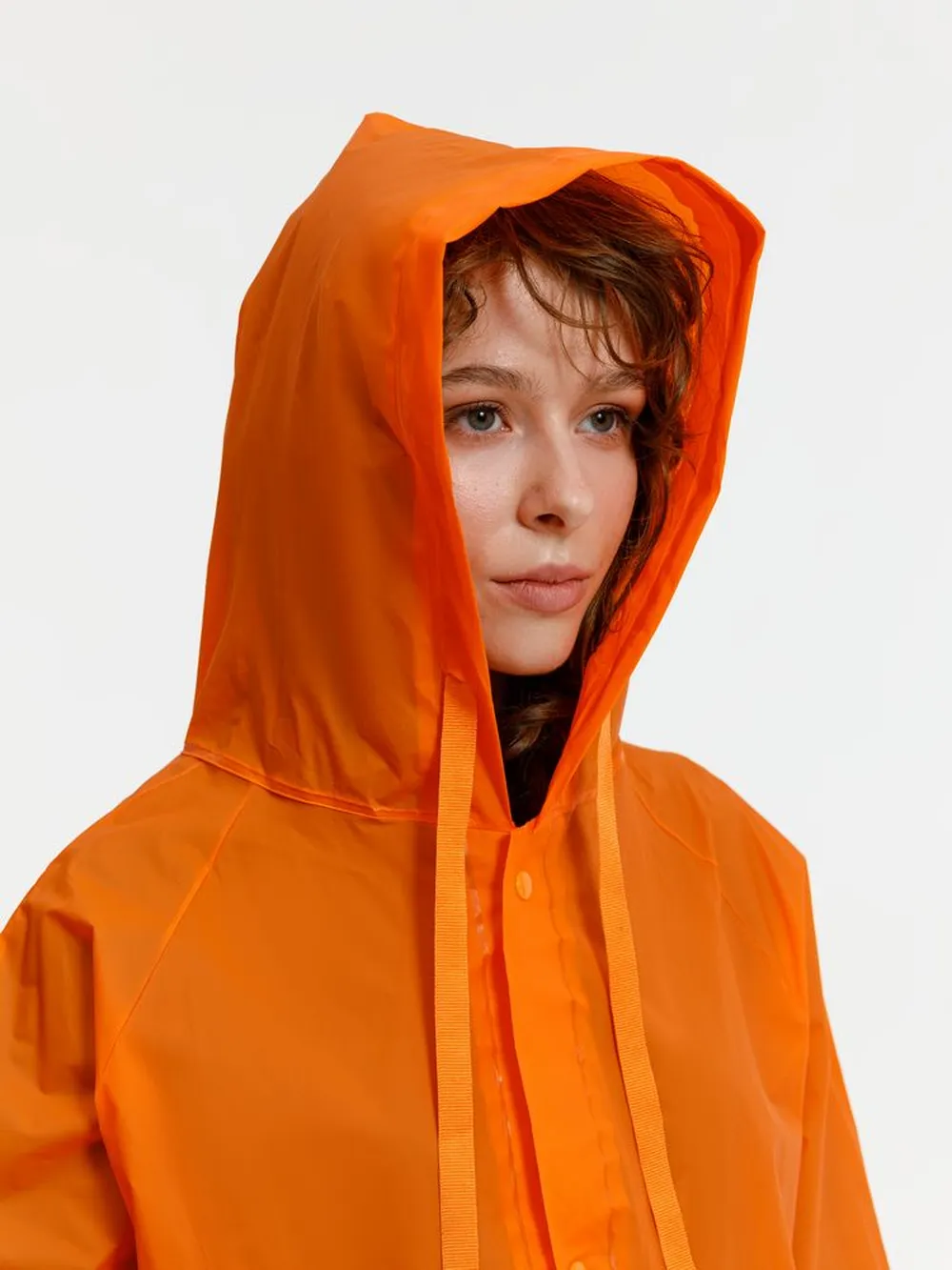 Дождевик RainDrop, оранжевый, размер XL/XXL заказать онлайн с вашим дизайном на заказ в Москве и области