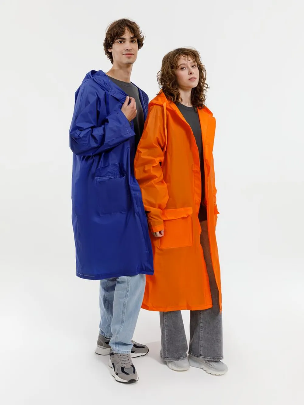 Дождевик RainDrop, оранжевый, размер XL/XXL заказать онлайн с вашим дизайном на заказ в Москве и области