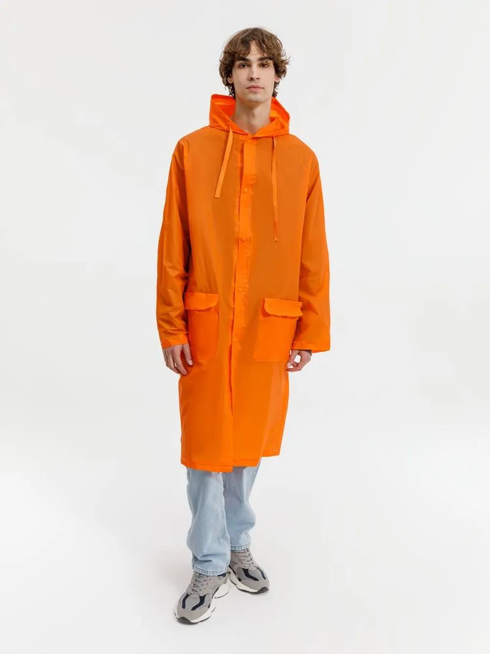 Дождевик RainDrop, оранжевый, размер XL/XXL заказать онлайн с вашим дизайном на заказ в Москве и области