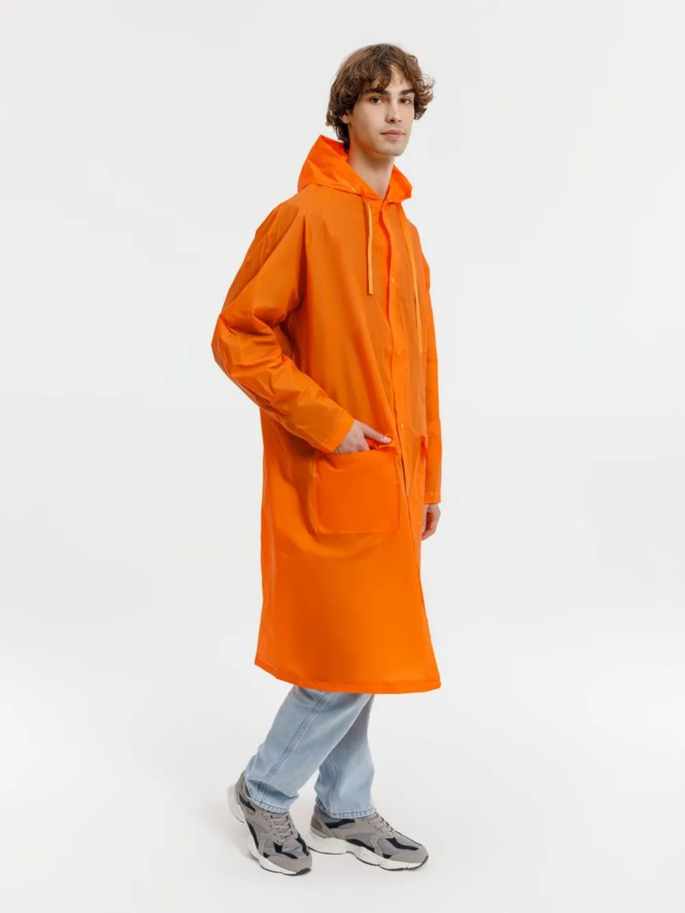 Дождевик RainDrop, оранжевый, размер XL/XXL заказать онлайн с вашим дизайном на заказ в Москве и области