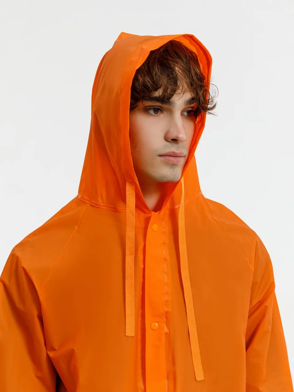 Дождевик RainDrop, оранжевый, размер XL/XXL заказать онлайн с вашим дизайном на заказ в Москве и области