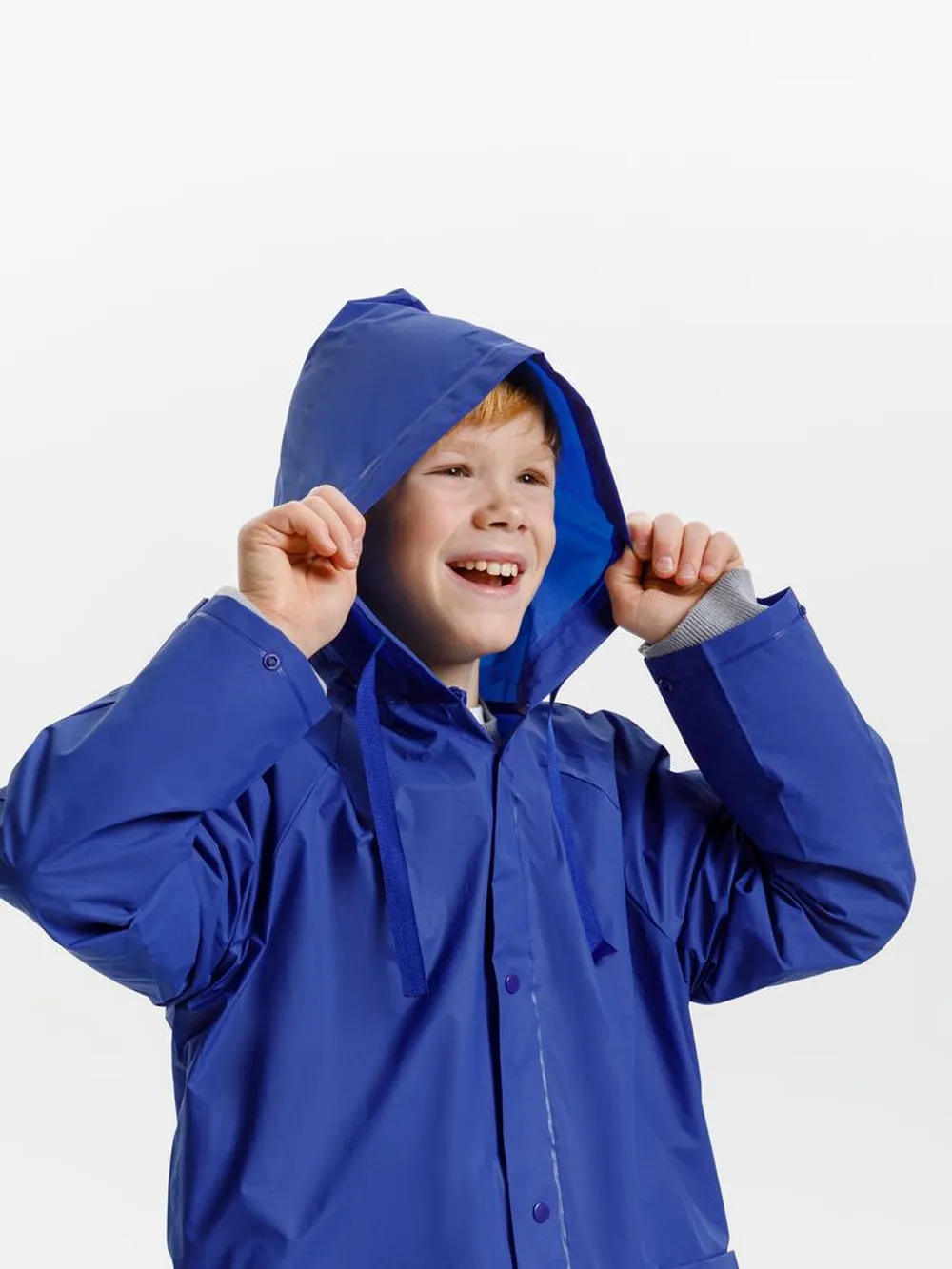 Дождевик детский RainDrop Kids, ярко-синий, 10 лет (рост 130-140) заказать онлайн с вашим дизайном на заказ в Москве и области