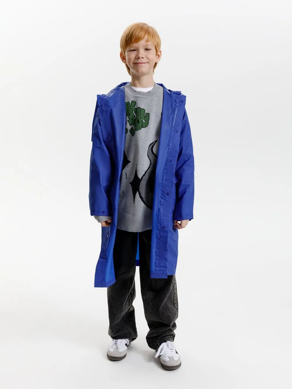 Дождевик детский RainDrop Kids, ярко-синий, 12 лет (рост 142-152) заказать онлайн с вашим дизайном на заказ в Москве и области