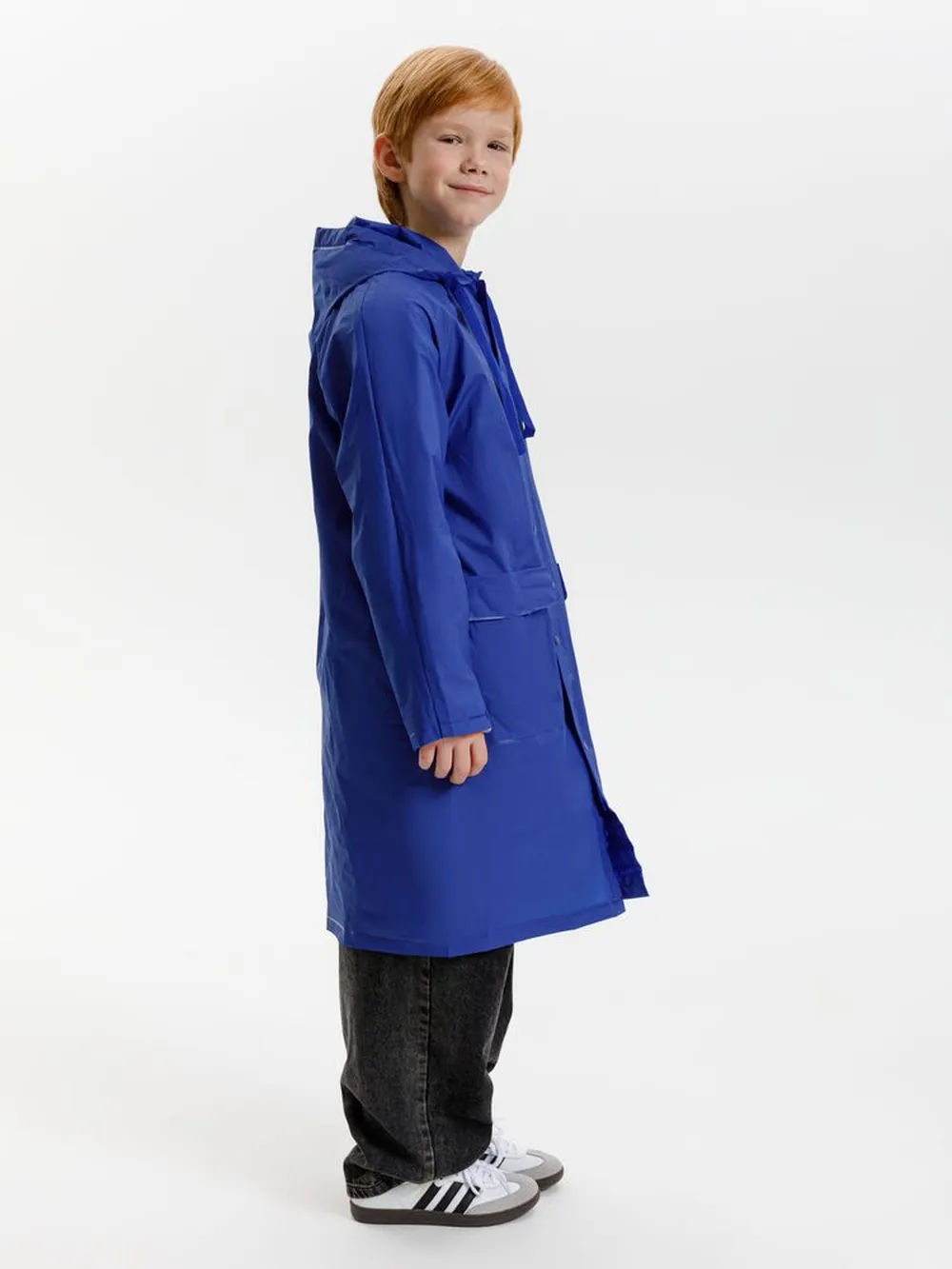 Дождевик детский RainDrop Kids, ярко-синий, 12 лет (рост 142-152) заказать онлайн с вашим дизайном на заказ в Москве и области
