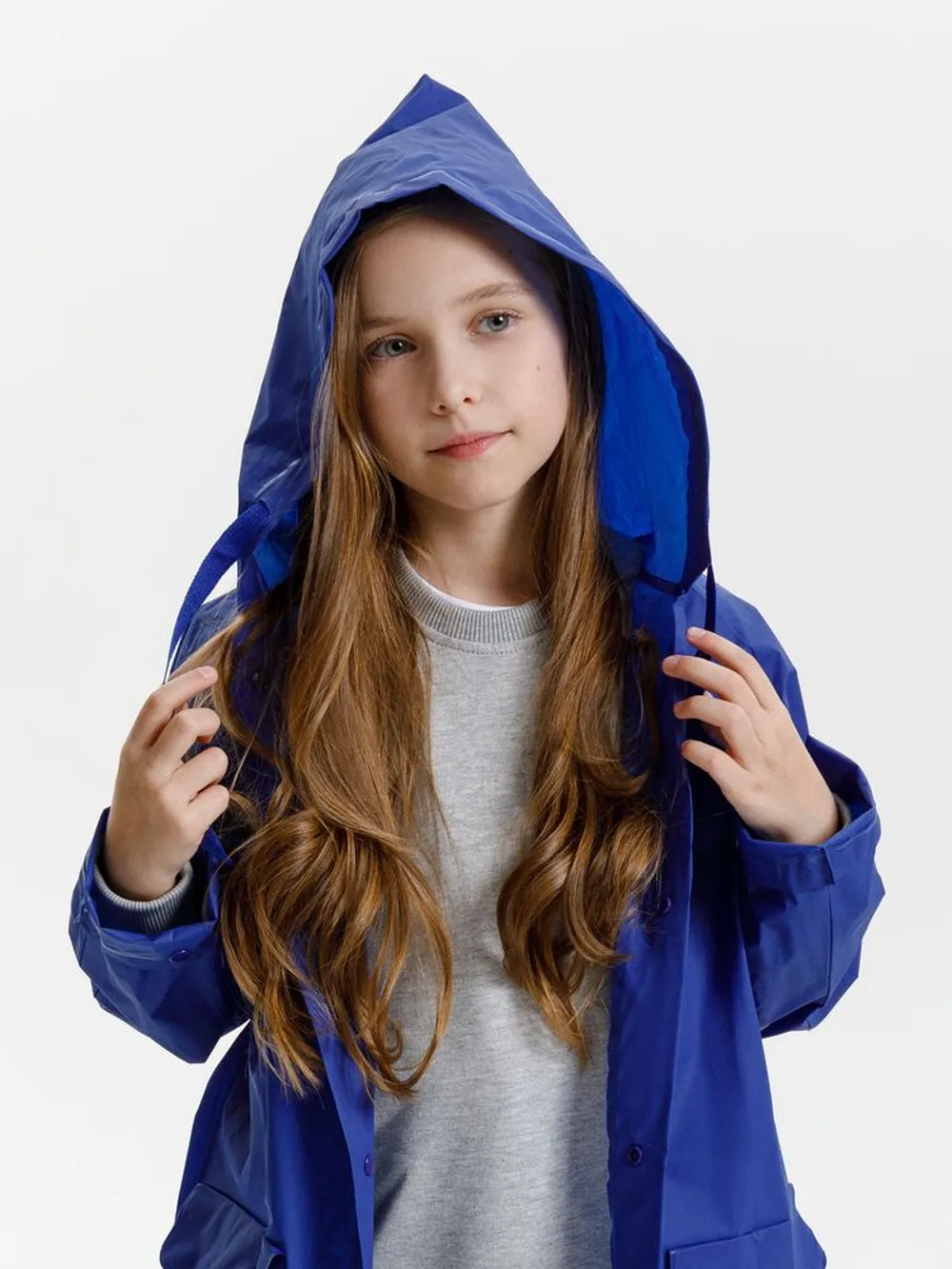 Дождевик детский RainDrop Kids, ярко-синий, 12 лет (рост 142-152) заказать онлайн с вашим дизайном на заказ в Москве и области