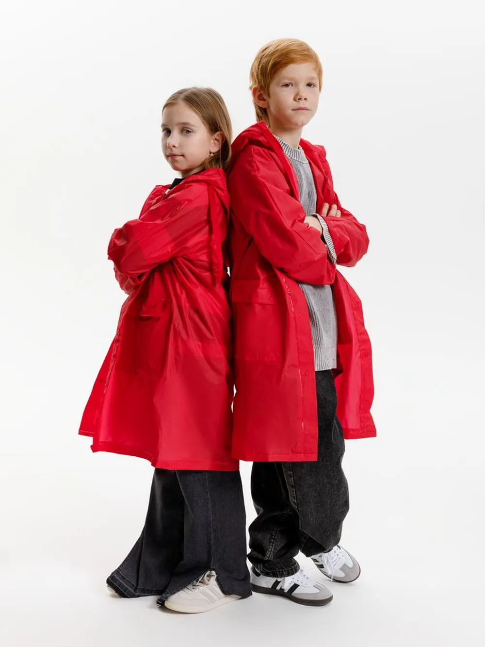Дождевик детский RainDrop Kids, красный, 10 лет (рост 130-140) заказать онлайн с вашим дизайном на заказ в Москве и области